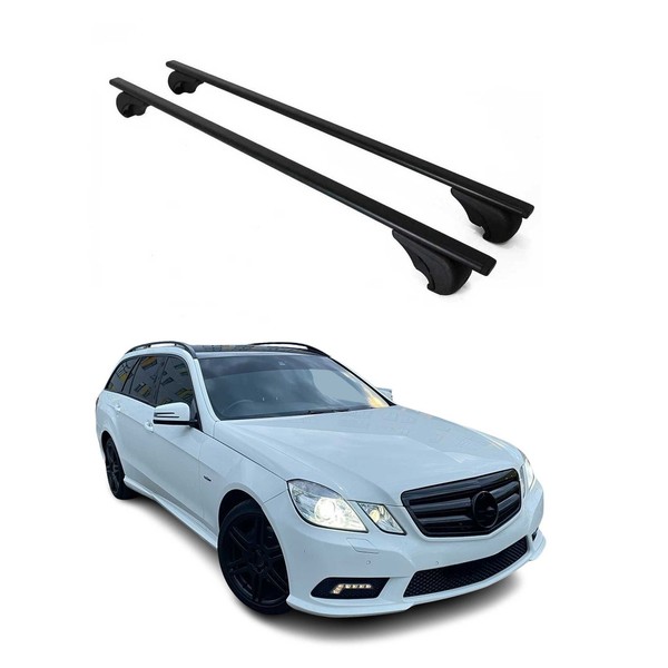 DachträGer FüR Mercedes E Klasse S212 T-Modell 2009-2016 75Kg Metall Schwarz 2X-image