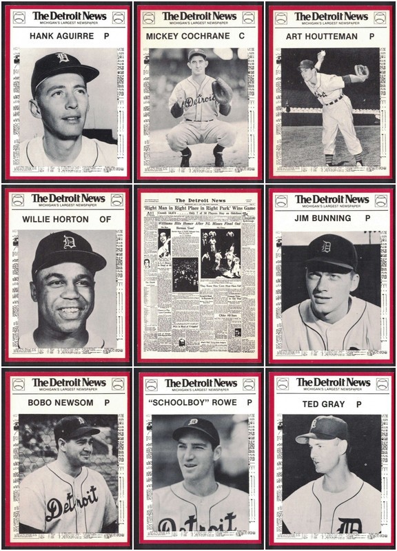 1981 Detroit News Detroit Tigers Boys of Summer -- Tú eliges completar tu conjunto