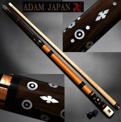Vintage Adam FG4-DIRK Queue 70er Purpleheart 18T Thread Wrap Billard Pool Stick