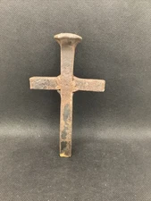 Rail Spike Cross Rusty Metal Art Small 7” Handmade Upcycled