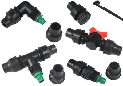 RAIN BIRD Bewässerung Rohr Anschlussstücke Verschraubung Verbinder 16mm Bewässerungssystem