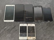 Apple iPhones Samsung Smartphones LOT OF 7 FOR PARTS