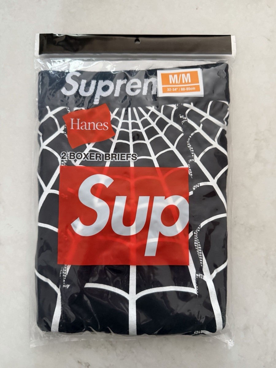 Size Medium Supreme SS26 Hanes Spider-Man Boxer Briefs 2 Pack