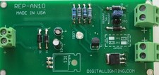 REP-AN10: 12V signal repeater: 0-10V lighting dimmer sinking output made in USA