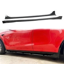 Side Skirts Rocker Panel for Tesla Model Y Juniper 2025 2026 Glossy Black