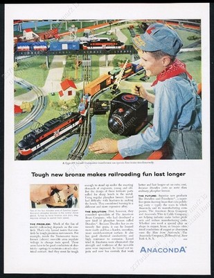 1956 Lionel electric toy train set ZW Trainmaster photo Anaconda vtg print ad