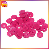 Dunkelrosa NäHknöPfe 80 StüCk 18Mm Runde 4 LöCher Harz BastelknöPfe Diy Kleidung