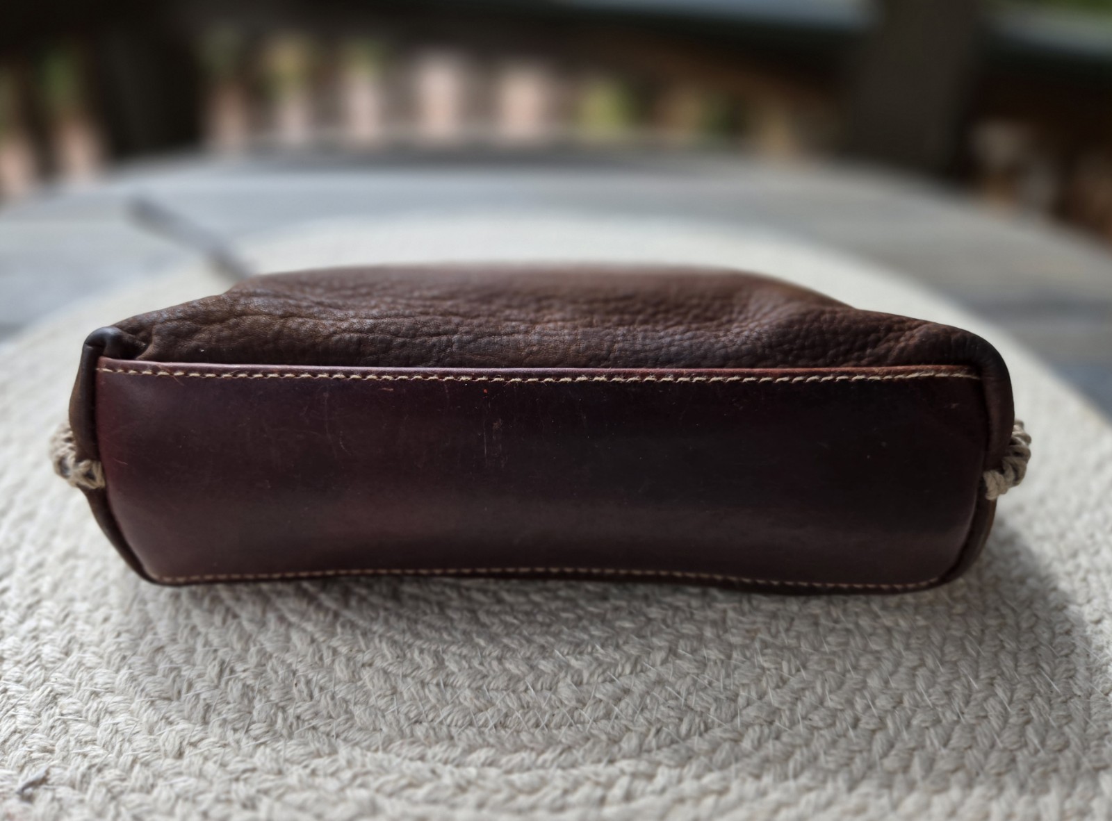 Pendleton Brown Distressed Leather Wristlet Clutc… - image 5