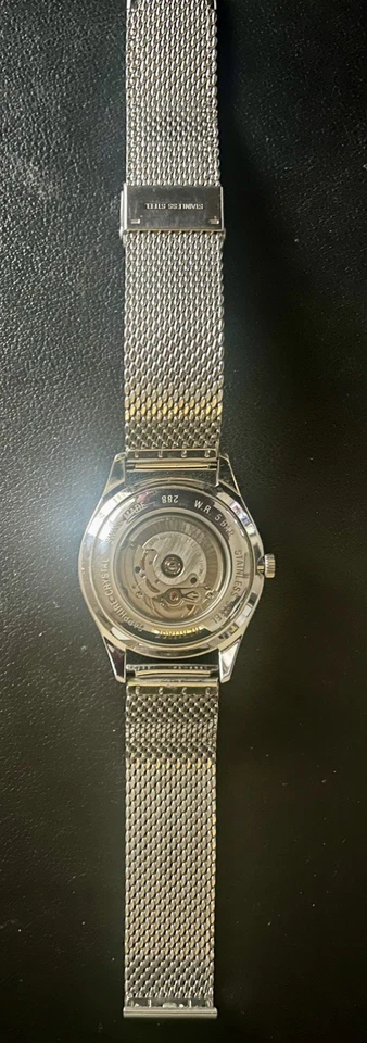 LOUIS ERARD HERITAGE AUTOMATIC WATCH, WITH DAY/DATE AND STAINLESS STEEL STRAP. - image 2 of 4