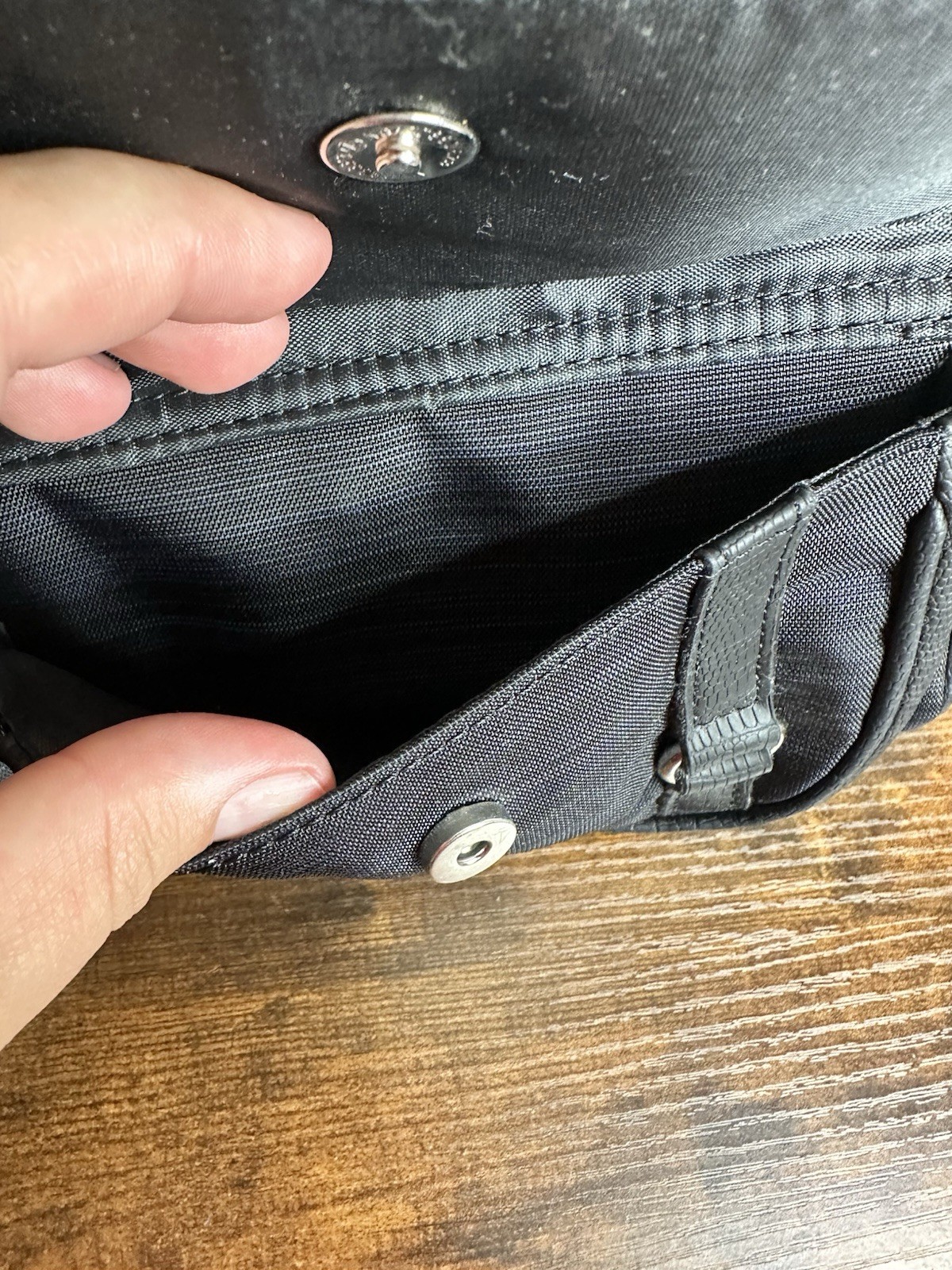 MultiSac Adele Black Small Backpack Bag Faux Leat… - image 4