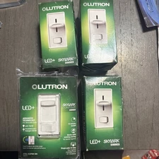 (4) Lutron LED+ 150W single pole/3way Dimmer Switches (White)