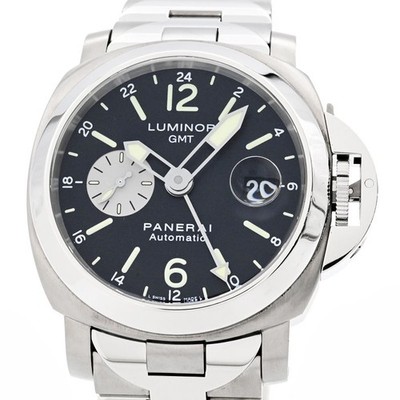 PANERAI Luminor Gmt J-Serial, 2007 PAM00161 Black Men's Used Watch #61023