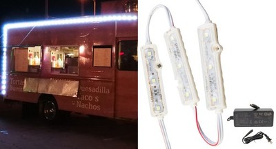 LEDupdates Food truck LED light 23ft white color + UL power supply
