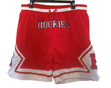 Rebellious Rookies XL Red and White Basketball Shorts