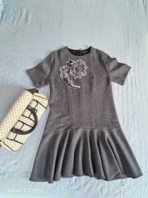 Louis Vuitton Kleid Grau Gr. 40 (Asia XL / EU M-L) NEU 170/92A Floral Patch - Bild 1 von 4