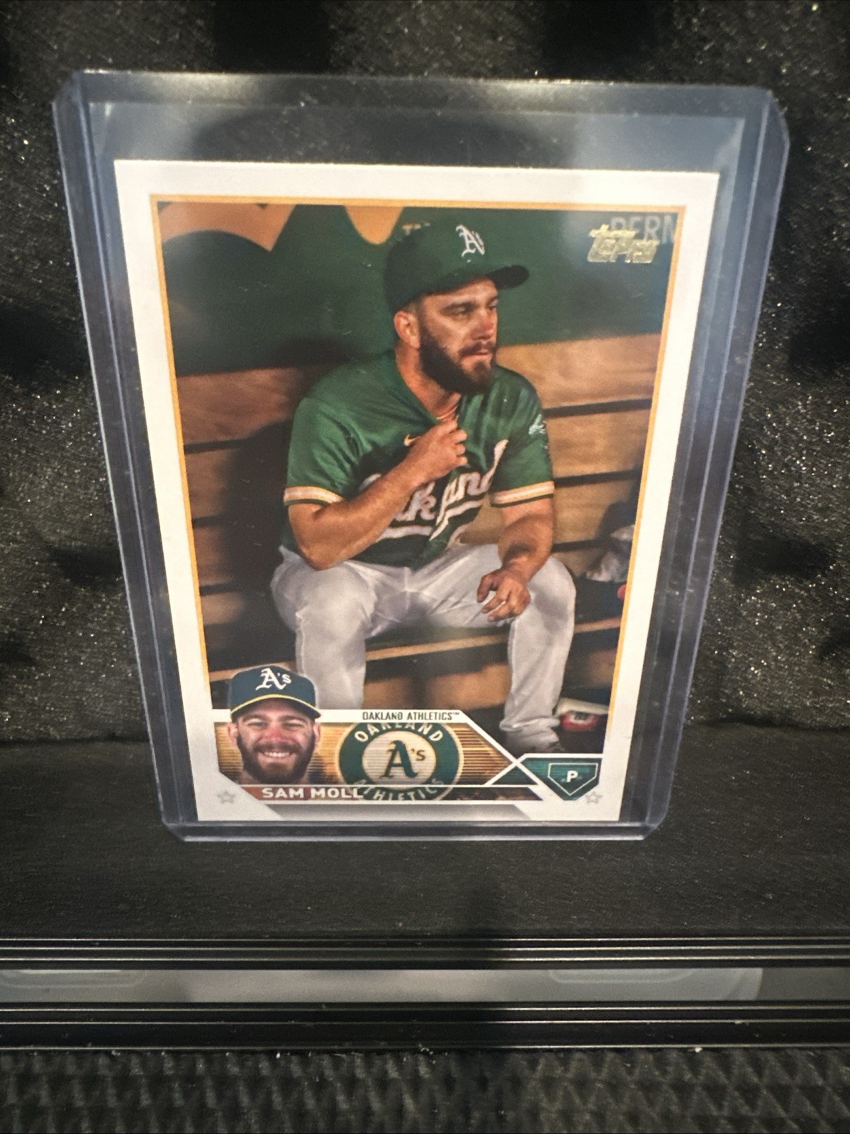 2023 Topps Series 1 - Sam Moll #8 Ssp Image Variation Golden Mirror (RC)