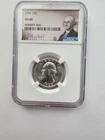 SILVER 1964 P MS66 WASHINGTON QUARTER GRADED NGC 25C P MINT  90% AG COIN