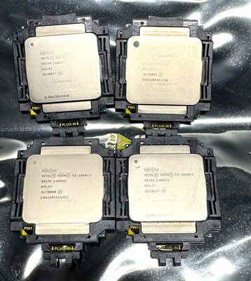 LOT OF 4 Intel Xeon E5-2660 v3 10-Core 2.60GHz SR1XR  Server CPU Processor