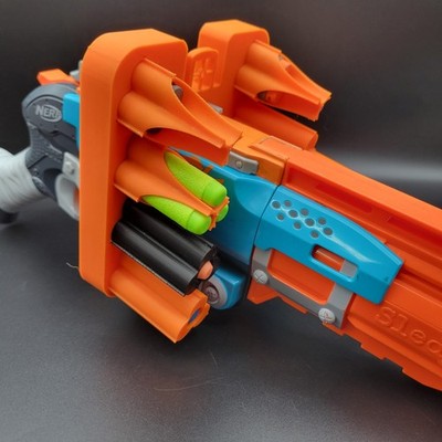 For Nerf Sledgefire Blaster ShotGun - Shell Holder - Holds 8 Sledge Fire Shells!