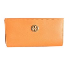 Tory Burch Orange Saffiano Leather Sunglasses Eyeglasses Case Holder Designer