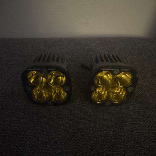 Baja Designs LED Light Pod Pair Squadron Sport Spot Pattern Amber Lens Universal