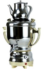 Electric 3L Stainless Steel/Gold Samovar Tea ...