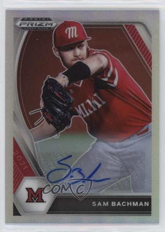 2021 Panini Prizm Draft Picks Silver Prizm Auto Sam Bachman #PDP9 Auto 0o6v