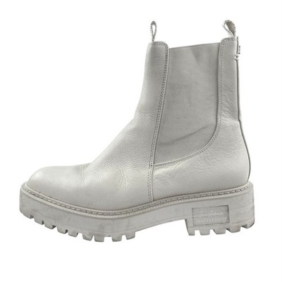 Sam Edelman Laguna Women's Gray Leather Round Toe Platform Chelsea