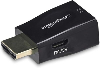 Amazon Basics HDMI auf VGA Adapter   Schwarz   Full HD 1080p   kompakt & leicht