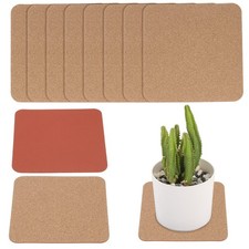 10pcs sous-plants liège 4 inch carrés pour maison jardin orange