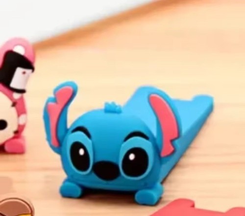 Stitch Door Stopper Blue Rubber - Picture 3 of 4