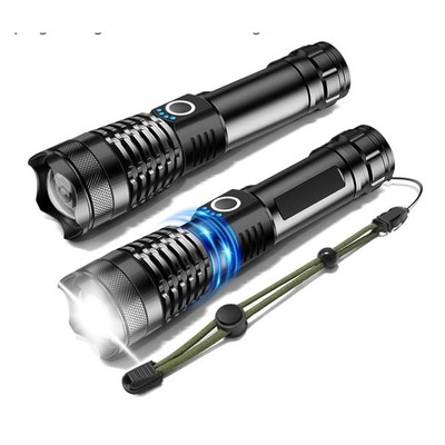 ISUNMEA Rechargeable Strong Flashlight, 2Packs Zoomable LED Powerful Flashlights