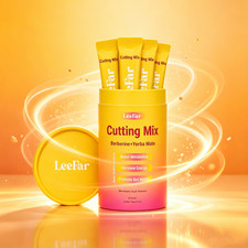 LeeFar Cutting Drink Mix Berberine Yerba Mate 30 Sticks Strawberry Acai