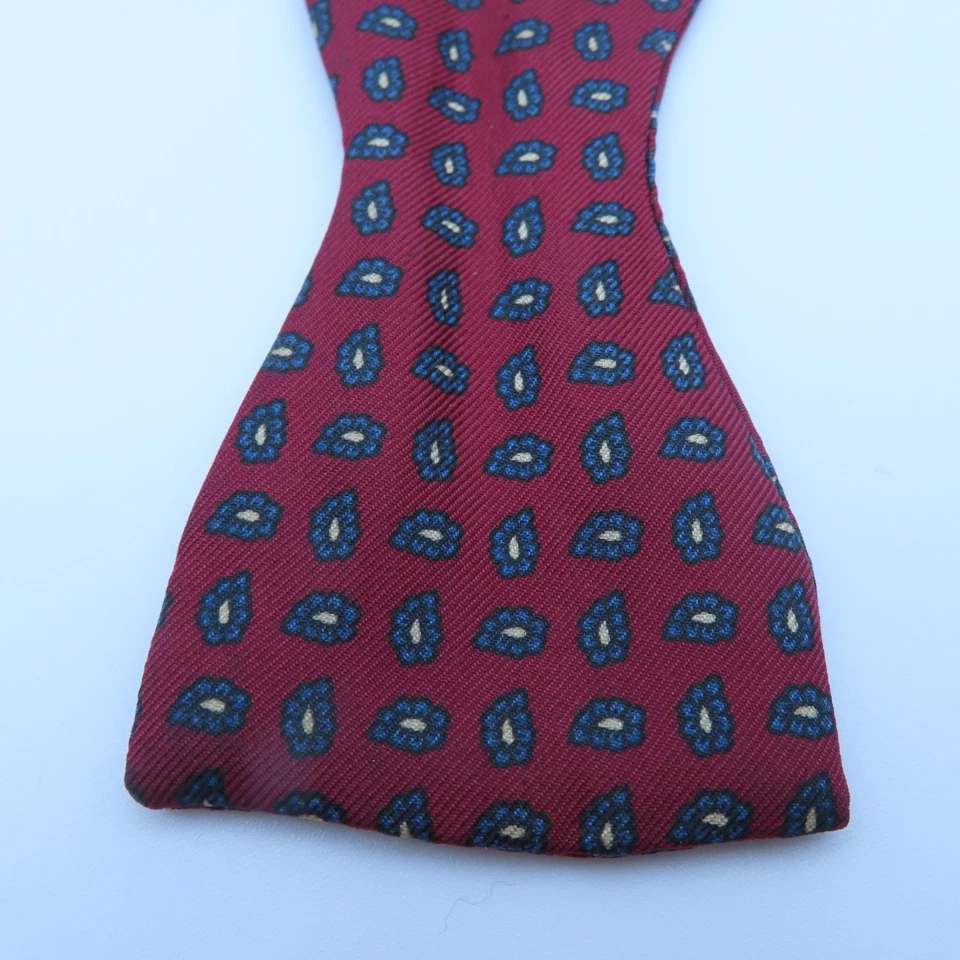 Pajarita Bert Pulitzer seda autocorbata roja azul blanca cachemira EE. UU. Foto 2 de 4