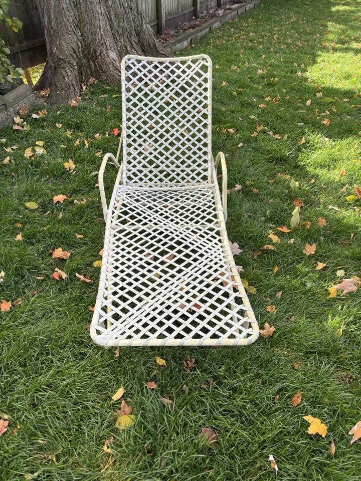 Sillón reclinable de piscina marrón Jordan vintage para patio Tamiami Foto 2 de 4