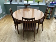 G Plan Mid Century Teak Extending Dining Table & 6 matching Chairs
