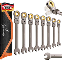 8TLG RatschenschlüSsel Set 8-19 Mm, RingmaulschlüSsel MaulschlüSsel Set | 72 ZäH