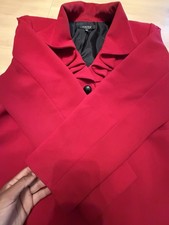 Kasper Red Lined 2-Button Single-Breasted Not...