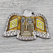 The Great American Buckle Co Eagle Thunderbird Enamel Belt Buckle 3in