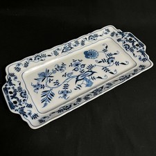 Blaue Donau blaue Zwiebel Sandwich Tablett Platte Blockmarke 1977 2000...