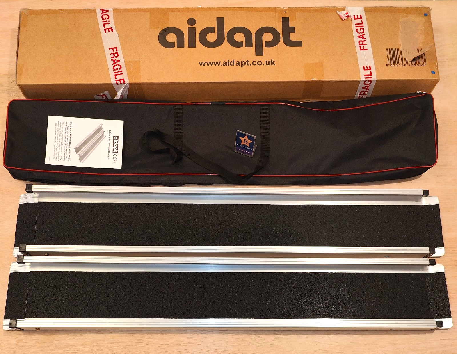 Aidapt 7ft Telescopic Wheelchair Ramps Mobility Scooter 272kg NEW