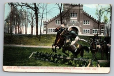 1909 Black Horse Trooper Military Academy Culver Indiana Vintage Postcard