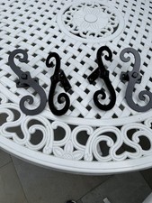 S Style persiana cani ferramenta ferro battuto nero 8 pollici tiranti confezione da 4