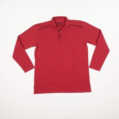 GRÜNER KNOPF TRIGEMA Herren Poloshirt Gr. XL rot Langarm Polohemd Polokragen Bau
