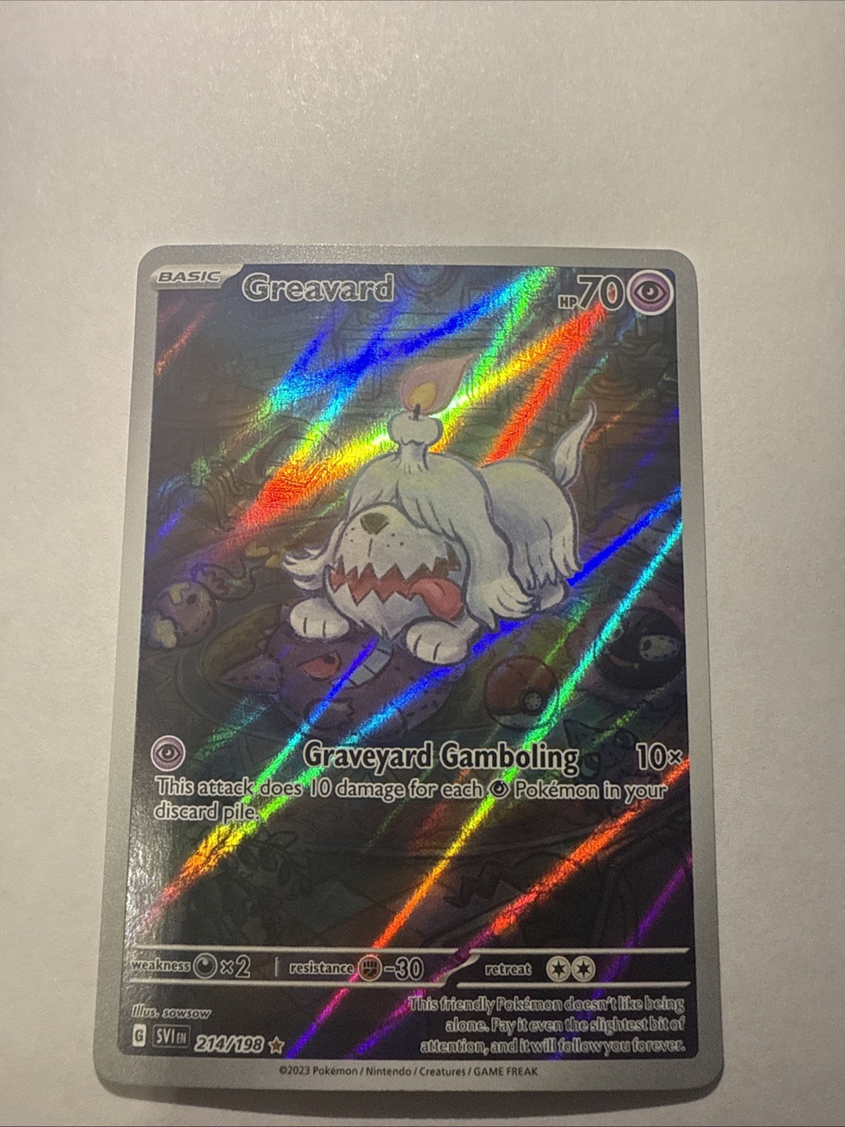 Pokémon TCG Greavard 214/198 Scarlet & Violet Base Set Holo Card