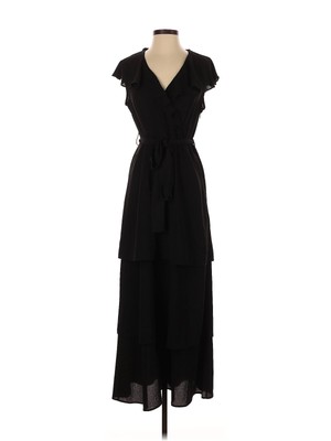 Lost Ink Women Black Casual Dress S