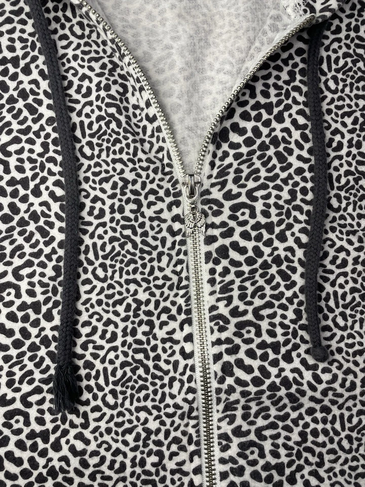 Victoria's Secret Estampado Leopardo Cremallera Manga 3/4 Ala de Ángel Cremallera Talla M Foto 3 de 4