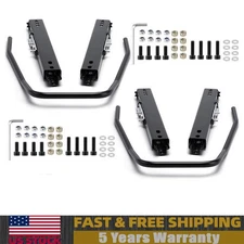 Universal Dual Lock Design Car Racing Seat Base Slider Rail Bracket Bucket Black