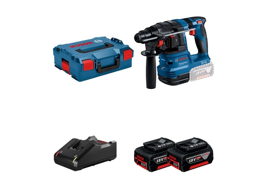 Perforateur SDS-Plus GBH 18V-22 burineur béton sans fil 18V avec chargeur GAL et batteries