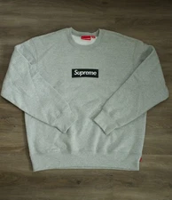 NEW Supreme Box Logo Bogo Crewneck Sweatshirt Sweater Heather Grey FW22 Size M